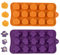 Molde de silicona de Halloween, 2 piezas de 15 cavidades de calabaza y fantasma, moldes de silicona para chocolate, dulces, gelatina, hornear, 30 cavidades en total