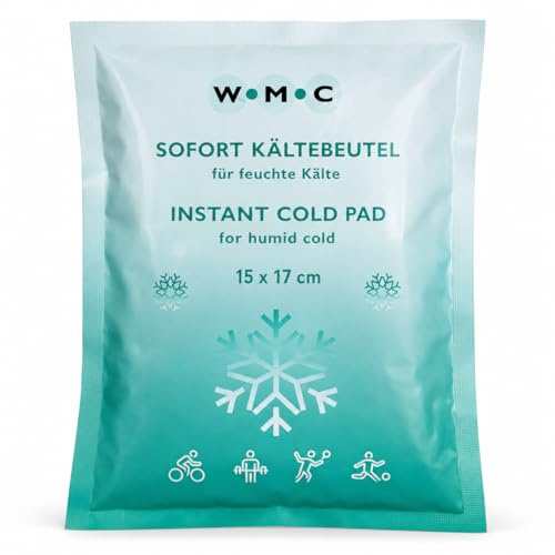 WMC Medical Kühlkompressen Sofort-Kältekompresse 15x17cm für Erste Hilfe, Kinder & Erwachsene, ca. 20 Minuten Kühlung, Ideal für Sportverletzungen, Kühlpads zum Knicken, Reise Gadgets Kühlpack | 10 St