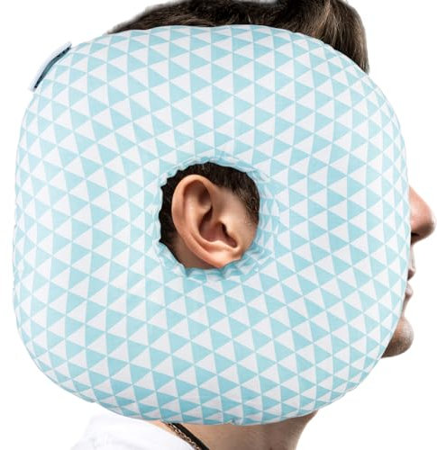 Sporgo Piercing Kissen mit Loch: Donut Kissen für Seitenschläfer Piercing Kissen Ohr, Relief Pillow Kopfkissen für Ohrenschmerzen Piercing Seitenschläfer, Donut Kissen Gegen Ohrenschmerzen (F)