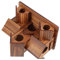 ROMISBABA Vogelnest-Ornamente Aus Holz Vogelhütte Aus Holz Vogelhaus Aus Holz Vogelkäfig Intelligenter Vogelhäuschen Hütten Vogelhaus Nesthaus Für Sittiche Vogelzubehör Hölzern Coffee