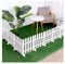 Lot de 4 clôtures de jardin en PVC blanc 50 x 20 cm pour intérieur ou extérieur dans la cour, la pelouse, le salon, la chambre à coucher, protection des animaux et clôture de séparation