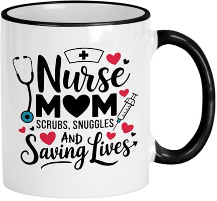 Casitika Tazza divertente per la festa della mamma, 325 ml, regalo per infermiera, mamma per il suo compleanno o giorno speciale. (coccole)