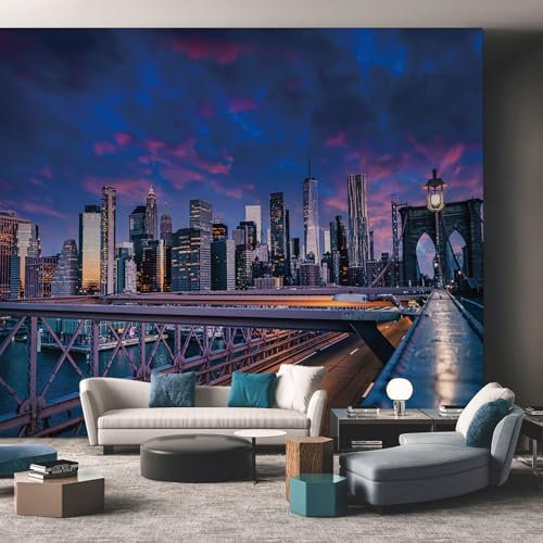 Generisch Vlies Fototapete New York, 3D Effekt Amerika Foto Tapete, Schlafzimmer Wohnzimmer, XXL Wandtapete, Vliestapete, Poster Wand 450x315 A39
