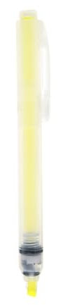 MUJI Druckbarer Textmarker, Neon-Tinte, Push-Top-Mechanismus (Set mit 3 Stück) (Gelb)
