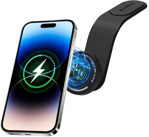 3T6B 15W für Magsafe Autohalterung mit Ladefunktion, Handyhalterung Auto Ladegerät, Kfz Ladegerät für Armaturenbrett, Magnet Wireless Car Charger für iPhone 16/15/14/13/12 Serie