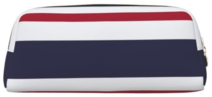 LJABCVNN Ledertasche mit thailändischer Flagge, mit Reißverschluss, Aufbewahrungstasche, Make-up-Organizer für Büro und den täglichen Gebrauch, gold, Einheitsgröße, Koffer