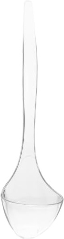 CIYODO Louche à soupe transparente et durable en plastique PC incassable - Longue poignée ergonomique - Réutilisable - En plastique - Pour soupes, sauces et casseroles chaudes