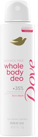 Dove Whole Body Deo Alcohol Free Deodorant Spray for Women Berry Blush 4 oz
