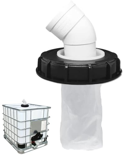 Uoimky IBC Deckelfilter, 45° IBC Tank Filter Nylon Regenwasserfilter 163mm mit Deckel IBC Tank Zubehör Tankdeckel Wasserfilter für Regenwassertank Tonnenfass IBC Container, DN150