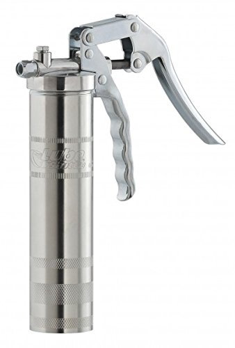 Einhandfettpresse für Lube-Shuttle® -System-Kartuschen mit verzinktem Stahl Fettbehälter, ergonomisch geformtes Hebelwerk