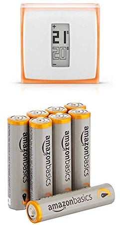 Smart Thermostat for Individual Boiler - Netatmo by Starck, Compatible with Alexa with Amazon Basics Batteries