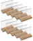 HMF 46943 Présentoir de table en acrylique avec pied en bois | Porte-affiche DIN A5 format horizontal | Présentoir de buffet apéritif transparent | 10 pièces