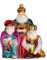 Adorno Árbol Navidad Reyes Magos Vidrio soplado