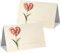 50 edle Premium-Tischkarten Platzkarten 300mg 5,5x8,5cm(eine Seite) mit Motiv edle rosa Blume Namenskarten Namensschilder für Hochzeit Feier Taufe Kommunion Geburtstag zum Beschriften