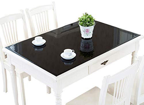 CIEEIN CIEHT Haushalt Küche PVC Tischdecke Tischmatte Schreibtisch Tischfolie Tischschutz Matte Wasserdicht Schwarz 80 * 120CM