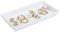Emibele Bandeja de Almacenamiento de Joyas, Bandeja de Cerámica Rectangular Pequeña, Organizador de Joyas para Cosméticos, Perfume, Anillos, Joyería, Jabón, Blanco