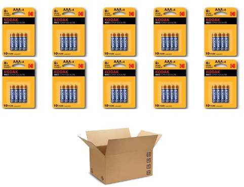 Kodak Pila alcalina Max LR03 BL4 AAA, paquete de 10 blísters