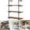 Melody House Industrielles Rohrregal, Wandmontage, rustikale schwebende Regale, Eisenregale für Wand, DIY, Bücherregal, Halterungen für Zuhause, Küche, Büro (4 Ebenen, 94 cm hoch, 30.5 cm tief)