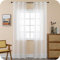 GIRASOLE HOME Coppia Tende Voile Semitrasparenti Effetto Lino Tenda per Soggiorno Camera Balcone Finestra e Interni 2 Pannelli con Tasca (Bianco, 70x240cm)