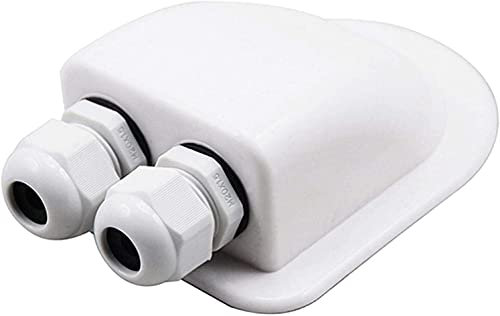 Waterproof Outdoor Roof Wire Entry Gland Box Solar Panel Cable Kits for Motorhome Caravan Boat, Double Cable Entry Junction Box