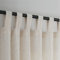 VOILYBIRD Cortinas semitransparentes de Lino Natural con pestaña Superior Que filtran la luz, Elegantes Cortinas y Cortinas para Sala de Estar, 52 x 84 Pulgadas de Largo, Juego de 2 Paneles