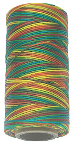 Anawakia 260 m Wachsfaden Nähgarn Allesnäher Gewachst Ledergarn Wachsband Thread Cord Ledergarn Nähen Handwerk Sattlergarn Zwirn Ø 0.8 mm (Bunt)