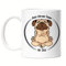 Hey!Print Anti-Stress Tasse Meditation Lustig Spruch Ironie Hund Mops Geschenk-Idee Bürokollegen Chillen Yoga