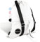 Bjørkstrøm® Sportbeutel mit Außentasche und Reißverschluß - Lifestyle Rucksack mit Verstellbar Tunnelzug - Turnbeutel - Gymsack für Damen & Herren (weiß)