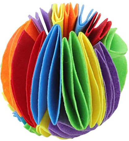 Hund Snuffle Ball, Snuffle Ball Für Hunde Schnüffeln Ball Blind Hundespielzeug Futter Hundespielzeug Geistig Anregende Spielzeug Für Hunde(Colorful ball trumpete (15CM))