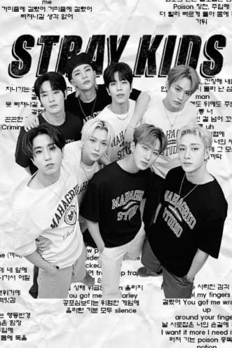 Stray Kids KPop Lined Notebook- Paperback 200 pages