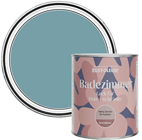 Rust-Oleum Blue Moisture Resistant Bathroom Wood and Cabinet Paint in Gloss Finish - Pacific State 750ml