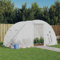 ZEYUAN Gewächshaus mit Stahlrahmen Weiß 8 m² 4x2x2 m, Frühbeet, Gewächshaus Klein, Tomatenhaus, Growbox, Treibhaus, Greenhouse