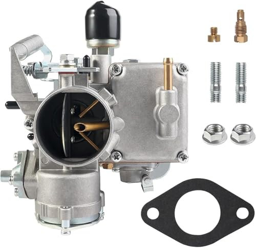 34 PICT-3 EMPI 12V Vergaser mit Hardware, kompatibel mit VW Kaefer Cabrio Transporter T1 T2 1966–1979, Ersatz für 113129031K 113129031N