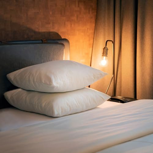 Luxus Premium 40x40, 40x80 und 80x80 2er Pack Kopfkissen 100% Baumwoll Hotelqualität Flauschig Kuscheliges & Bequemes Kopfkissen Weiß für Kinder & Erwachsene Weiches (40x80cm Packung mit 2 Stück)