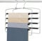 3 Stück Draht Kleiderbügel 4-lagig Mehrfach Hosenbügel Schrank Organizer Kleiderschrank Garderobe Hosenspanner Platzsparend rutschfest Antirutsch Stabil für HosenPlatzsparend (3PC)