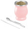 NUWIQ Mate Set, Con Pajita y Brocha, 230 ml Taza de Mate para Cocinas, Restaurantes, Cafeterías, Rosa