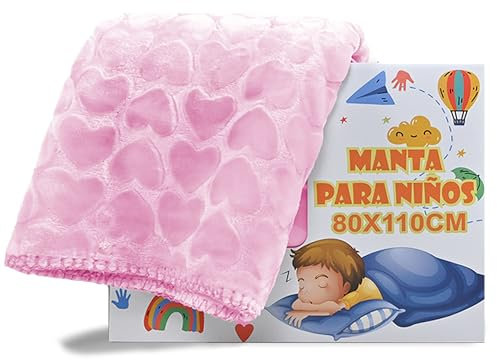 HOMEYA - Manta para bebé 80 x 110 cm - Manta Franela Infantil 100% poliéster, Suave, Regalo navida. Regalo para bebé