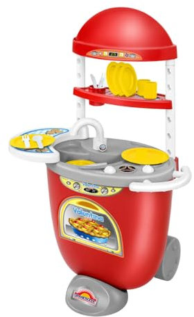 Globo Juguetes – Cocina de Juguete portátil con 12 Accesorios incluidos, GrandSoleil 41868