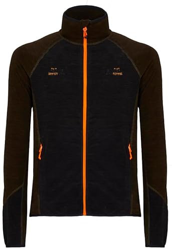 ZOTTA FOREST Felpa in Pile Leggero, Micropile da Caccia, Verde Marrone, Dettagli Alta visibilità, Comodo, S