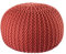 Amago home Pouf Outdoor ø 55 o. 45cm Bodenkissen Sitzpouf Hocker wetterfest pflegeleicht & nachhaltig Größe ø 55 cm, Farbe Terracotta - Ginger