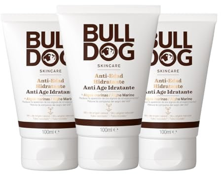 BULLDOG 3er-Pack Anti-Aging Feuchtigkeitscreme für Männer, 3 x 100 ml