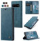 Cracedily Coque pour Samsung Galaxy S10 Pochette, Etui Protection Housse Premium en Cuir PU,Etui à Rabat Pochette de Portefeuille Étui pour Samsung Galaxy S10 Case, Bleu Vert