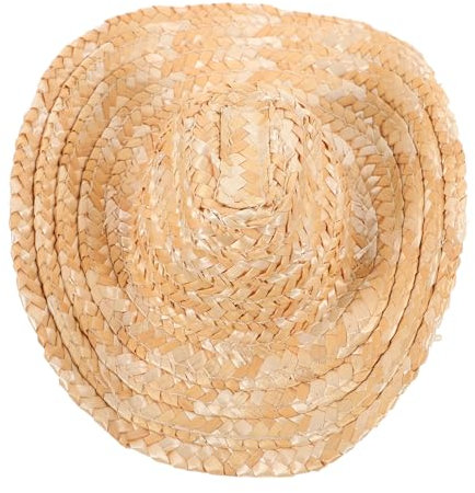 GARVALON Kleiner Cowboyhut Aus Miniatur Puppenhut Für -Dekoration Und Partybedarf Vielseitig Einsetzbar Als Fotorequisite Handgefertigt Aus Robustem