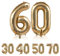 Zahlen Luftballon 60 Gold- Riesenzahl Folienballon 60 Geburtstag 107CM, Luftballon 60 Geburtstag Frauen Mann - Nummer 60- Fliegt Mit Helium-42 Zoll für 60.Geburtstagsparty 、Hochzeit Jubiläum Party