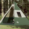 Tino Tech Tipi-Campingzelt 7 Personen Outdoor Tent 350x350x233 cm Gruppenzelt Familienzelt Große Wurfzelt Festivalzelt Wurfzelte für Familie Trekkingzelt Polyester&PE Grün