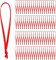 CHONGQILAO 100 Piezas Cuerda para Colgar Adornos, Colgador de Adornos Navideños, Ganchos para Bolas de Navidad, Bolas Navidad Cuerda, Rojo Ganchos de Adorno Cuerda para Árbol Navidad Decoración