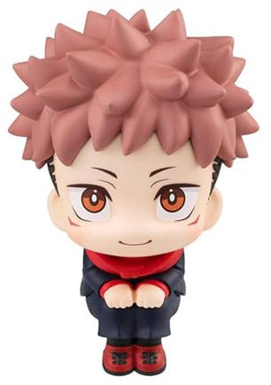 Puruuige Yuji Itadori Figur Statue Anime Q Version Megumi Figur 9,5 cm Look Up Pose Modell Statue PVC Niedliche Kuchendekoration