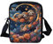 TOADDMOS Niedliche, individuell bedruckte Umhängetasche für Damen, Reise-Schultertasche mit verstellbarem Riemen, Moon Faultier Blume
