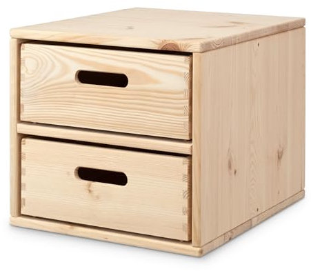 Ehrenkind® Regal für Kinderzimmer – Praktisches Aufbewahrungssystem aus Kiefer für Spielzeug und Ordnung | 2 Fächer | Klein (315 mm)