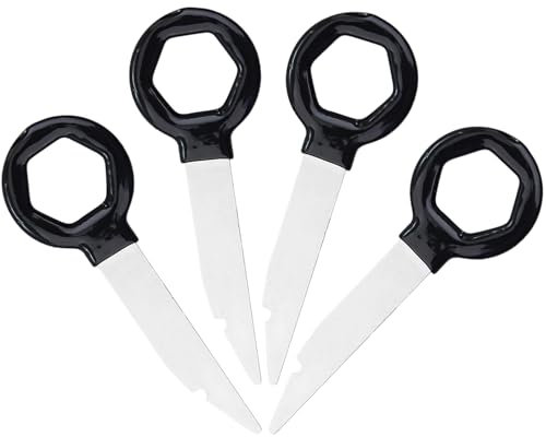 ZJCANGLIU 4 Stück Entriegelungswerkzeug,Radio Ausbau Werkzeug,Radio Entriegelungswerkzeug,Autoradio Ausbauwerkzeug,Kompatibel mit den meisten Automodellen